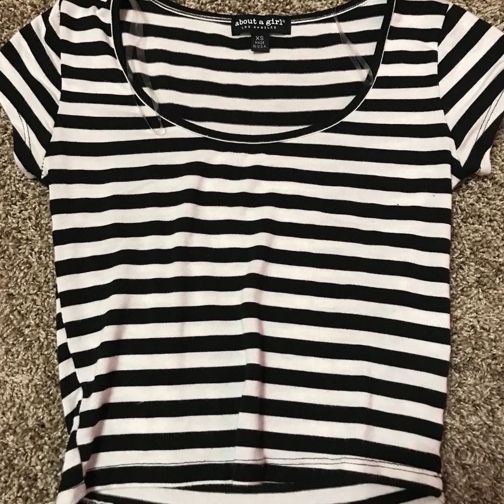XS crop top- stripes